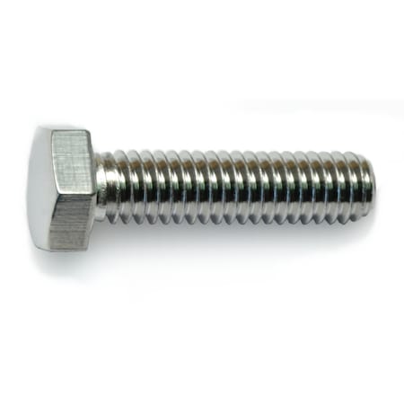 5/16-18 Hex Head Cap Screw, Polished 18-8 Stainless Steel, 1-1/4 In L, 6 PK